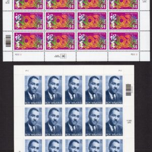 Scott #3500-3501 Chinese New Year (Snake) Roy Wilkins Sheet of 20 Stamps - MNH