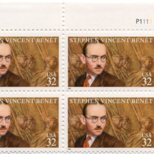 Scott #3221 Stephen Vincent Benet Plate Block of 4 Stamps - MNH