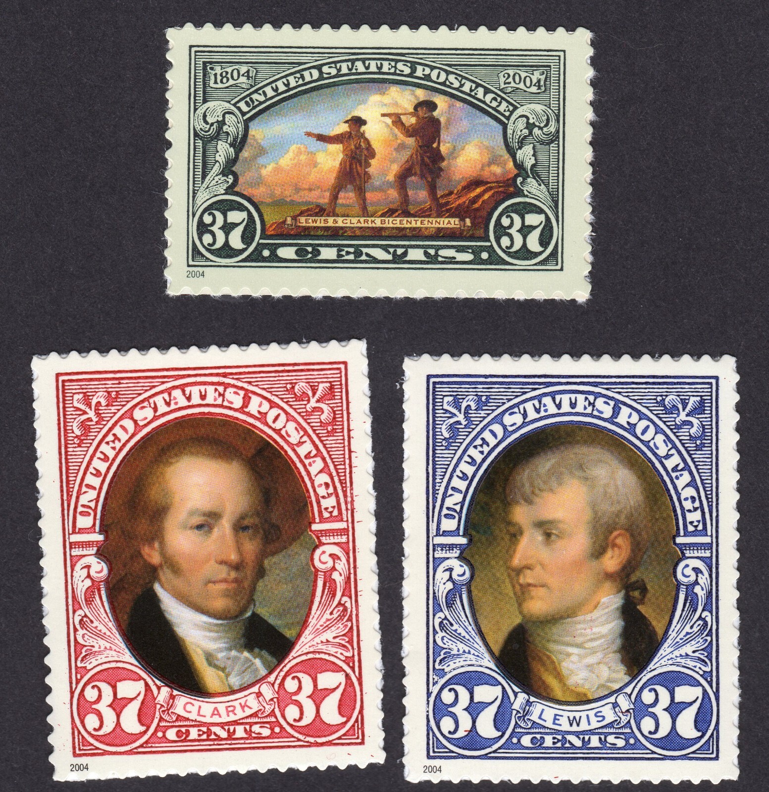 Scott #3854-3855-3856a Lewis & Clark Single Stamps - MNH