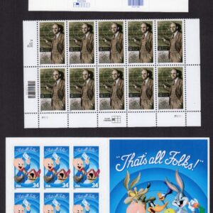 Scott #3532-3533-3534 EID Enrico Fermi Porky Pig Plate Block of 10 Stamps MNH