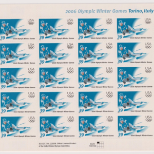 Scott #3995 39¢ Winter Olympics - Italy Full Sheet of 20 Stamps - MNH