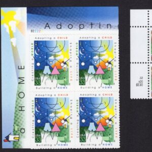 Scott #3397-3398-3402a Summer Sports Adoption Plate Block of 4 Stamps - MNH UL