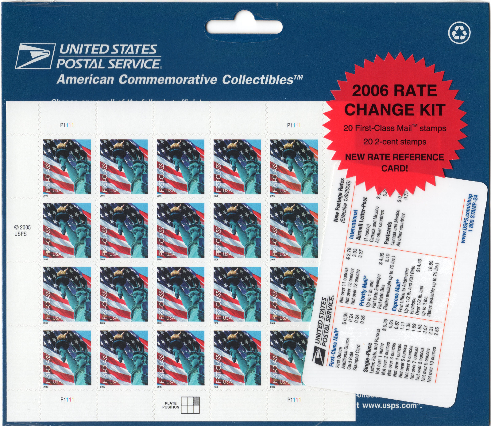 Scott #3966 & 3750 Rate Change Kit of (2) 20 Stamp Sheets (40 total) - Sealed