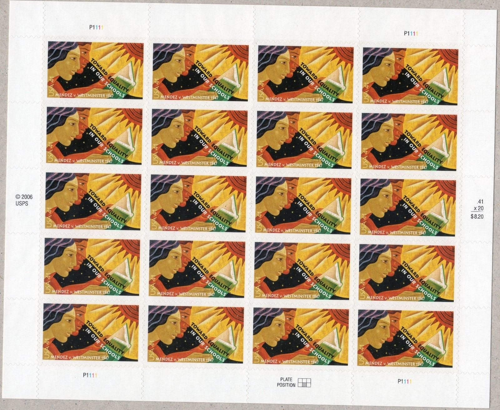 Scott #4201 Westminster (Equality in Education) Sheet of 20 Stamps - MNH
