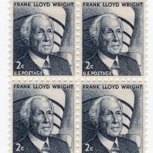 Scott #1280 Frank Lloyd Wright Block of 4 Stamps - MNH