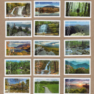 Scott #5960 Appalachian Trail Set of 15 Single Forever Stamps - MNH
