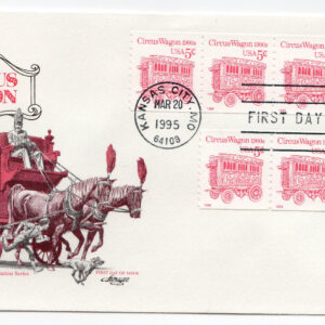 Scott #2452D Circus Wagon (03/20/1995) Artmaster Coil FDC Kansas City MO