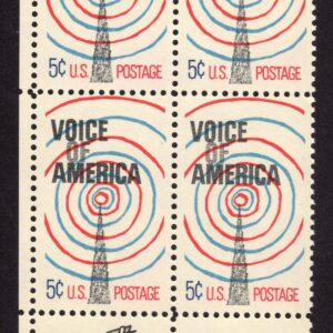 Scott #1329 Voice of America Zip Block of 4 Stamps - MNH