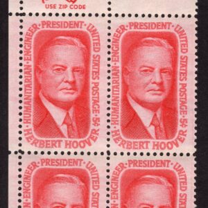 Scott #1269 Herbert Hoover Zip Block of 4 Stamps - MNH