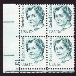 Scott #1857 Rachel Carson Plate Block of 4 Stamps - MNH P#13 LL