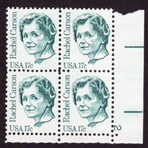 Scott #1857 Rachel Carson Plate Block of 4 Stamps - MNH P#2 LR