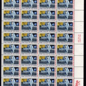 Scott #c76 First Man on the Moon Airmail Sheet of 32 Stamps - MNH Tag Variant