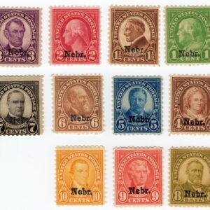 Scott #669-679 Nebraska Overprint Single Stamps - MH #2