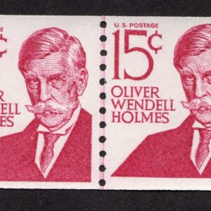 Scott #1305Ei Oliver Wendell Holmes Type II Dull Gum Joint Line Pair - MNH #4