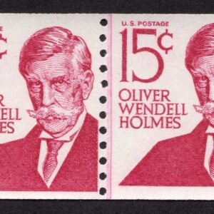 Scott #1305Ei Oliver Wendell Holmes Type II Dull Gum Joint Line Pair - MNH #8