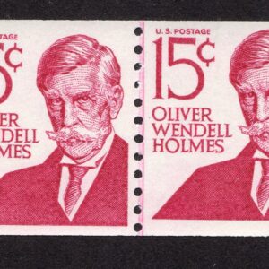 Scott #1305Ei Oliver Wendell Holmes Type II Dull Gum Joint Line Pair - MNH #9