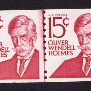 Scott #1305E Oliver Wendell Holmes Type I Shiny Gum Joint Line Pair - MNH #10