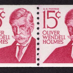 Scott #1305Ei Oliver Wendell Holmes Type II Dull Gum Joint Line Pair - MNH #15