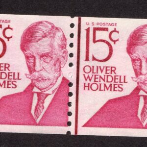 Scott #1305E Oliver Wendell Holmes Type I Shiny Gum Joint Line Pair - MNH #18
