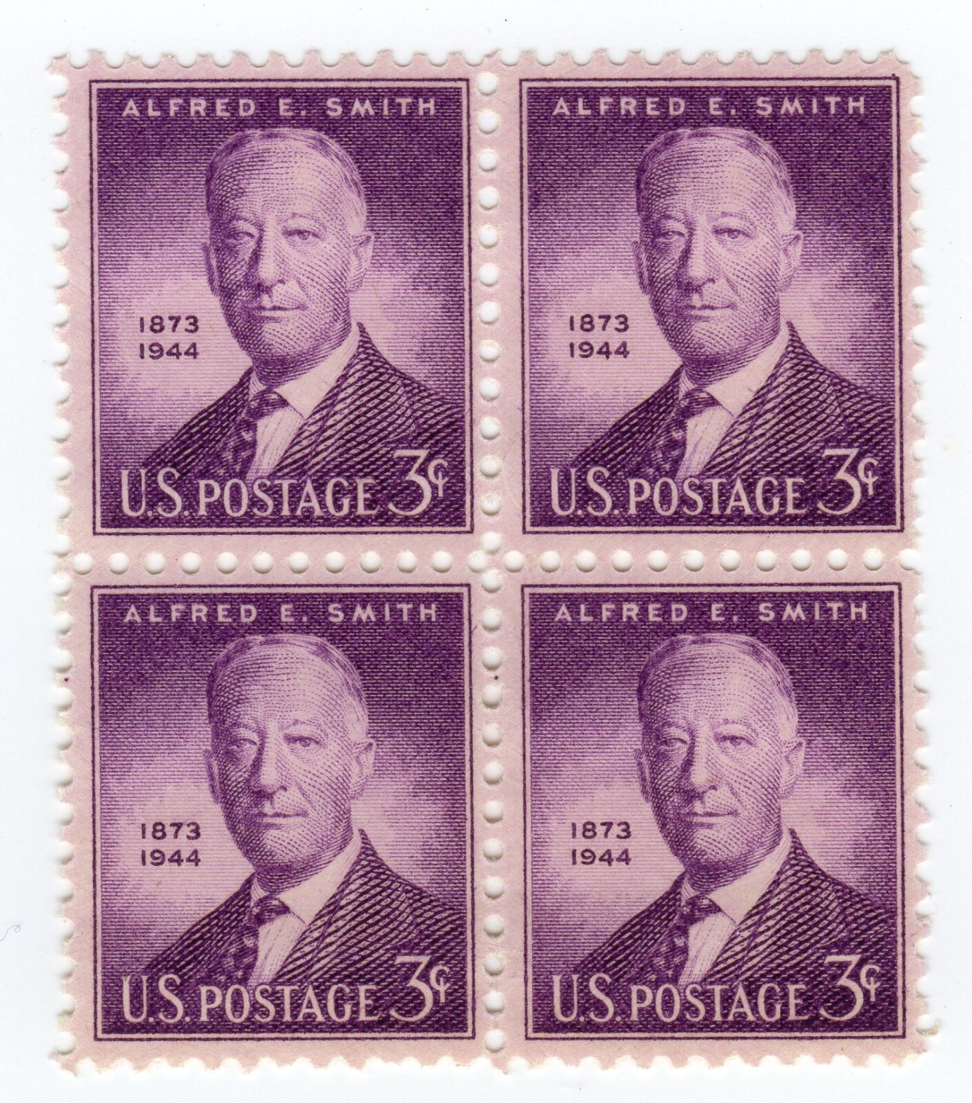 Scott #937 Alfred E. Smith NY Governor Plate Block of 4 Stamps - MNH VF