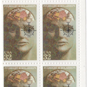 Scott #3065 Fulbright Scholarships Plate Block of 4 Stamps - MNH