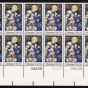 Scott #1842 Christmas Madonna Plate Block of 20 Stamps - MNH LR