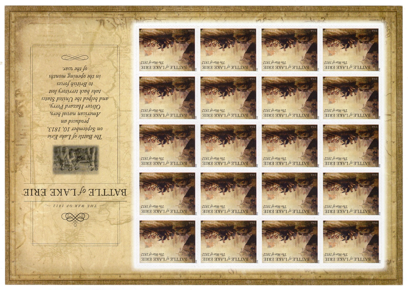 Scott #4805 Battle of Lake Erie Sheet of 20 Forever Stamps - MNH