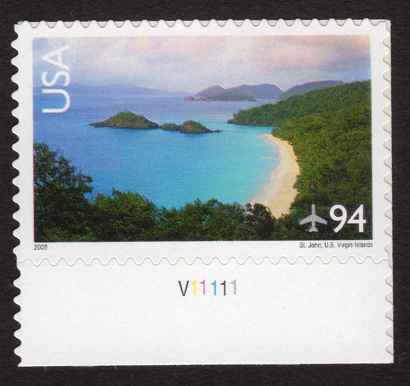 Scott #c145 St. John, US Virgin Islands Single Airmail Stamp - MNH w/Plate # B