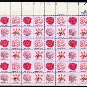 Scott #1879a (1876-79) Flowers Full Sheet of 48 Stamps - MNH UL