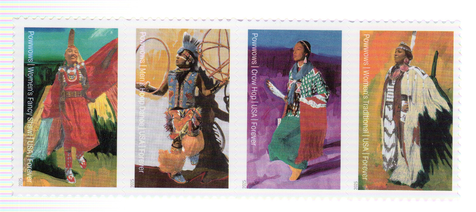 Scott #5978-5981a PowWows Native American Culture Strip of 4 Forever Stamps MNH