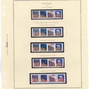 Scott #4231a-4235a-4239a-4243a-4247a Flag Coil Stamps on Album #76 Page 5 - MNH