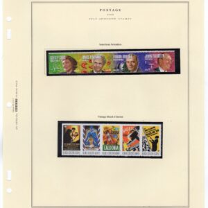 Scott #4227a-4340a Scientists Black Cinema 2008 Album #76 Page 9 MNH