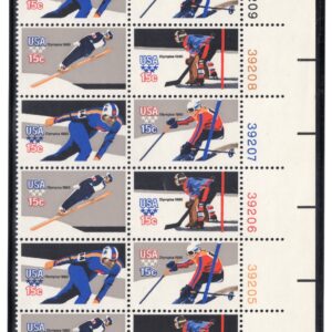 Scott #1798Ac Winter Olympics Plate Block of 12 Stamps - MNH LR in mount