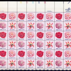 Scott #1879a (1876-79) Flowers Full Sheet of 48 Stamps - MNH UL #2