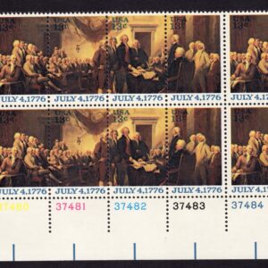 Scott #1694a Declaration of Independance Plate Block of 10 Stamps - MNH LL