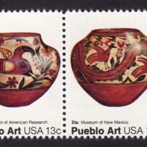 Scott #1709a (1706-09) Pueblo Art 13¢ Strip of 4 Stamps - MNH Hopi 1st