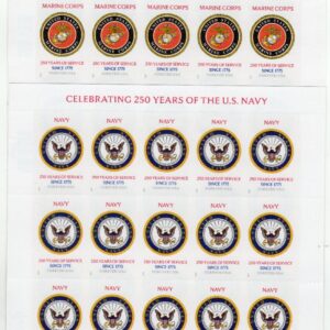 Scott #6010 6011 6012 US Military 250th Sheets of 20 Forever Stamps - MNH