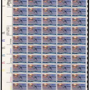 Scott #1684 Commercial Aviation 13¢ Sheet of 50 Stamps - MNH LL in mount