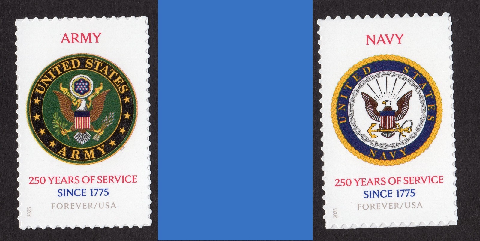 Scott #6010 6012 Army Navy 250th Anniversary Forever Single Stamps - MNH