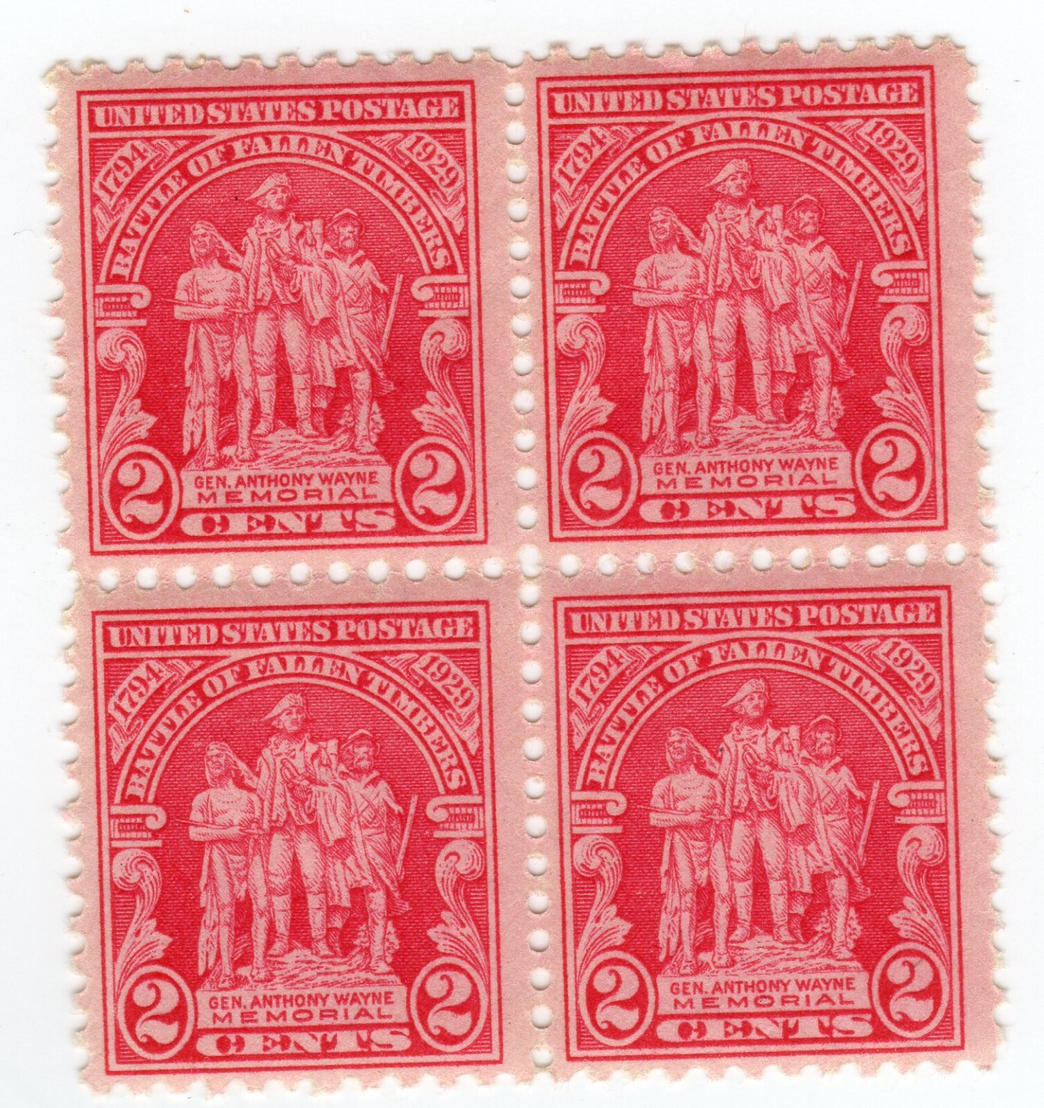 Scott #680 Battle of Fallin Timbers Block of 4 Stamps - MNH #3