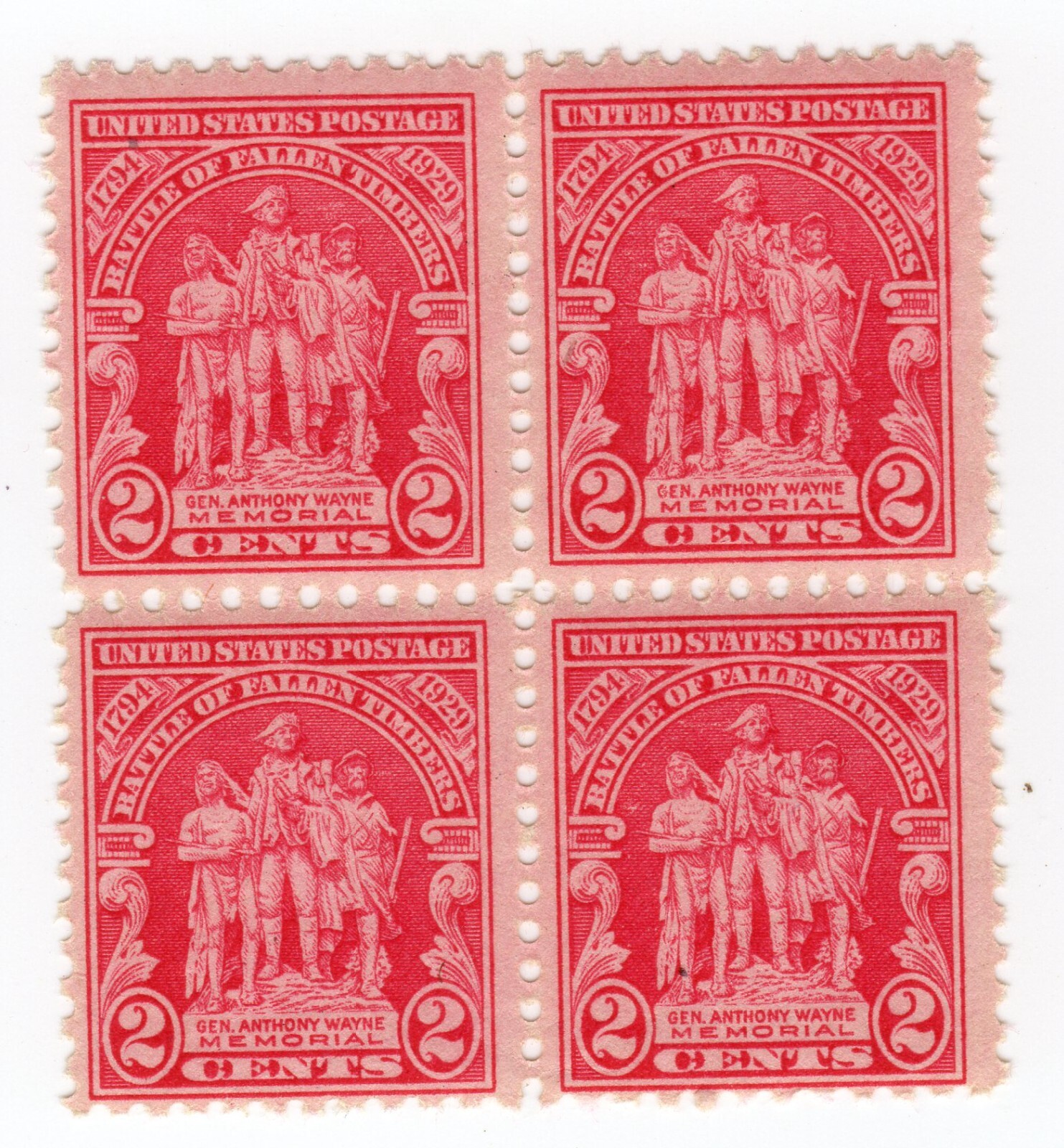 Scott #680 Battle of Fallin Timbers Block of 4 Stamps - MNH #4