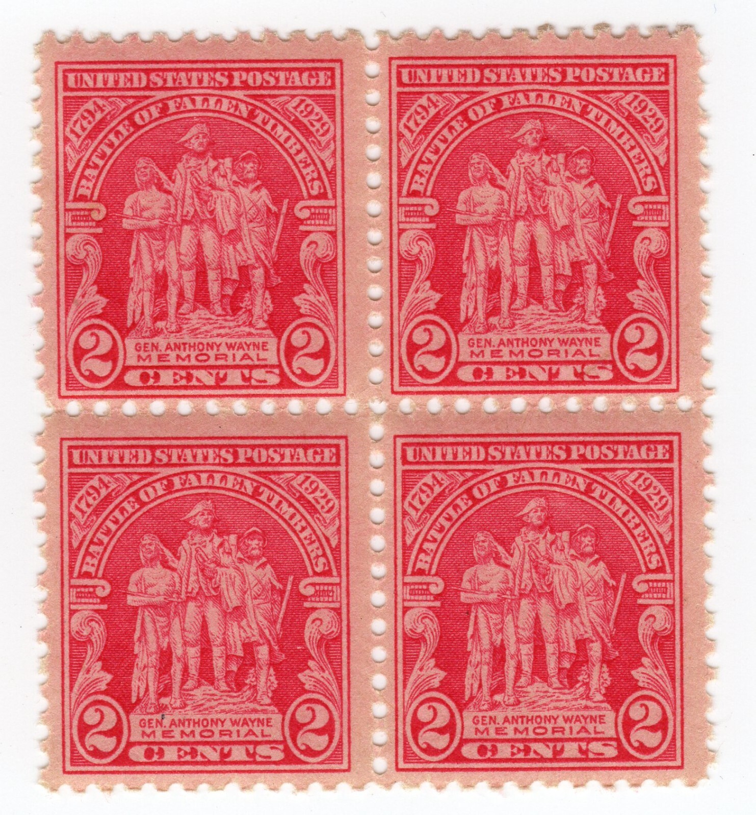Scott #680 Battle of Fallin Timbers Block of 4 Stamps - MNH #5