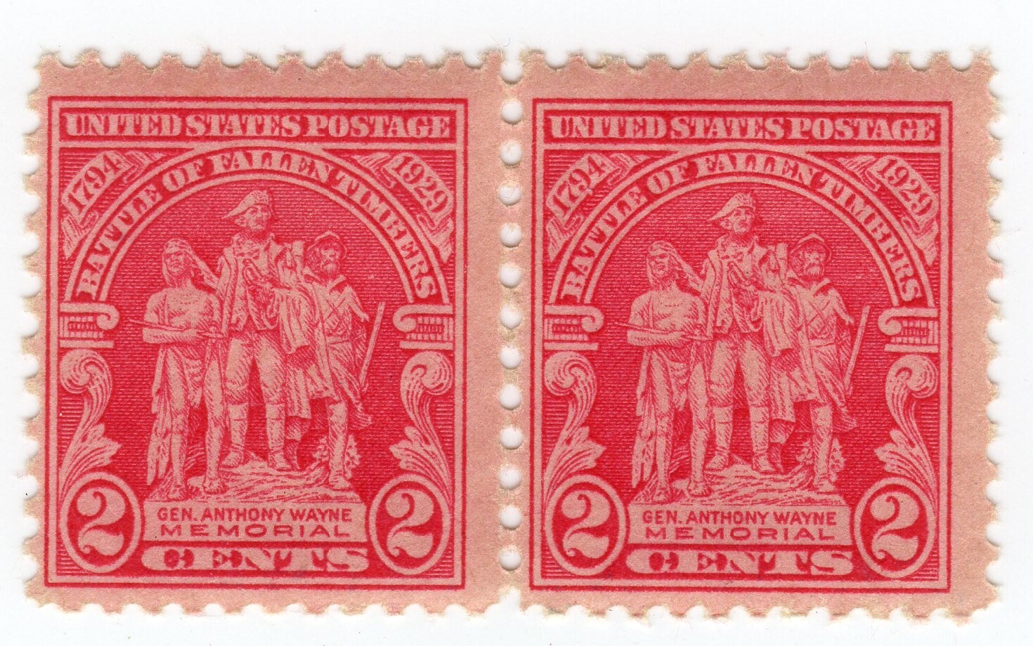 Scott #680 Battle of Fallin Timbers Pair of Stamps - MNH #6