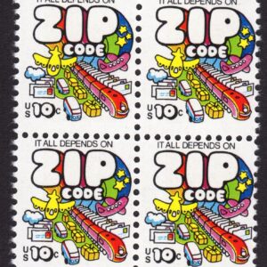 Scott #1511 Zip Code Block of 4 Stamps - MNH