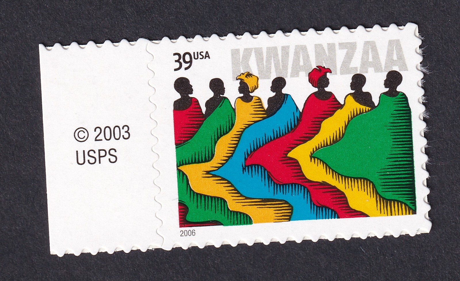Scott #4119 Kwanzaa Single Stamp - MNH w/Copyright Selvage