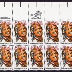 Scott #2088 Douglas Fairbanks Plate Block of 14 Stamps - MNH