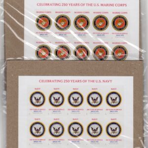 Scott #6010 6011 6012 US Military 250th Sheets of 20 Forever Stamps - Sealed