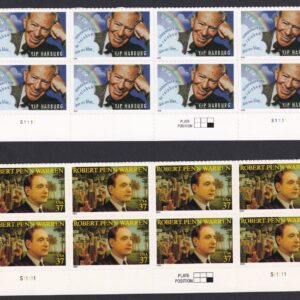 Scott #3904 3905 Robert Penn Warren Yip Harburg Plate Block of 8 Stamps - MNH