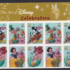 Scott #3915a Disney Celebration Title Block of 10 Stamps - MNH