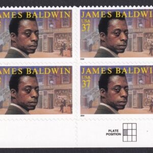 Scott #3871 James Baldwin (Black Heritage) Plate Block of 8 Stamps - MNH